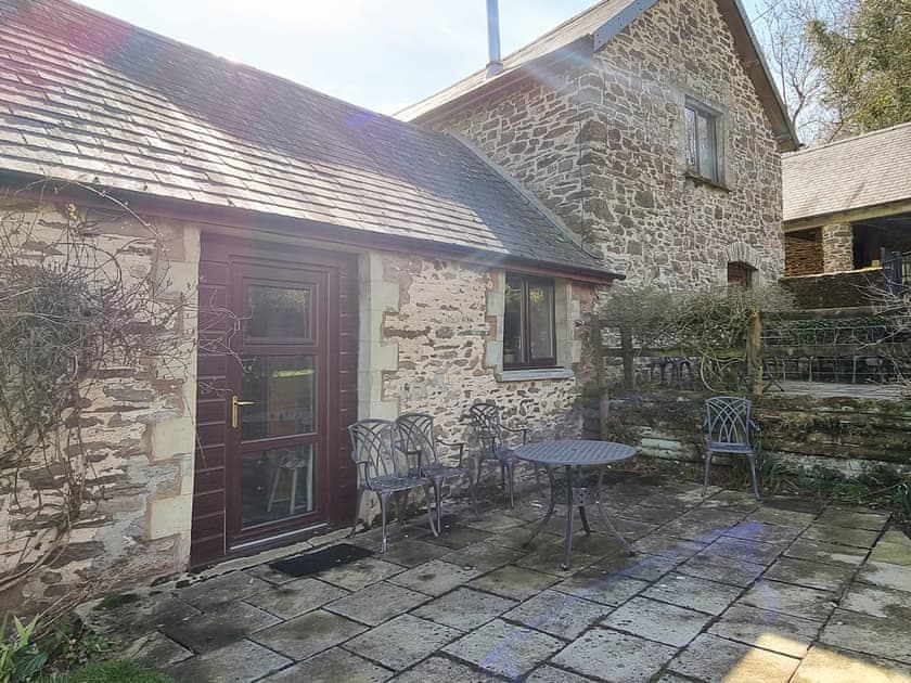 Patio | Fern Cottage - Riscombe Farm Cottages, Exford