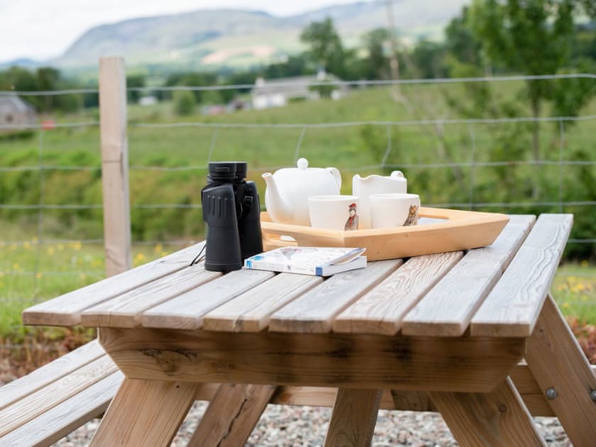 Outdoor eating area | Corrie Cottage, Crieff