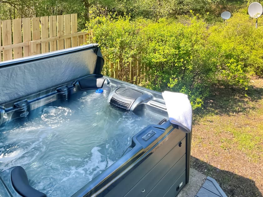 Hot tub | Ash Lodge, Whistlefield, near Dunoon