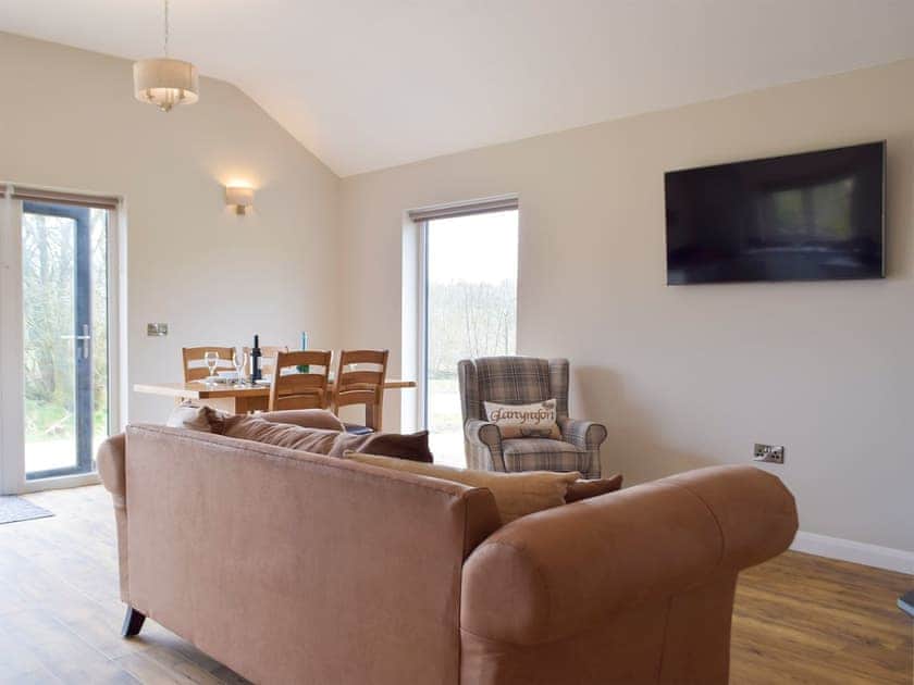 Living area | Cadno - Glanyrafon Lodges, Cwrt Newydd, near Llandysul