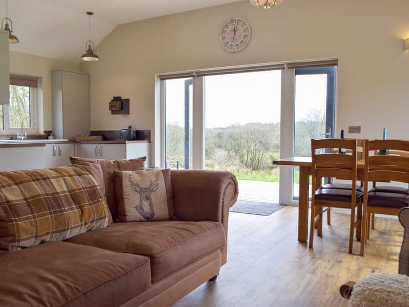 Open plan living space | Cadno - Glanyrafon Lodges, Cwrt Newydd, near Llandysul