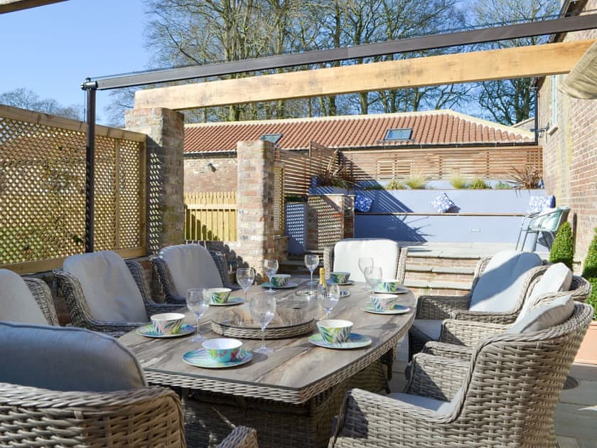 Outdoor area | The Granary - Chalet Farm Holidays, Langtoft, near Driffield