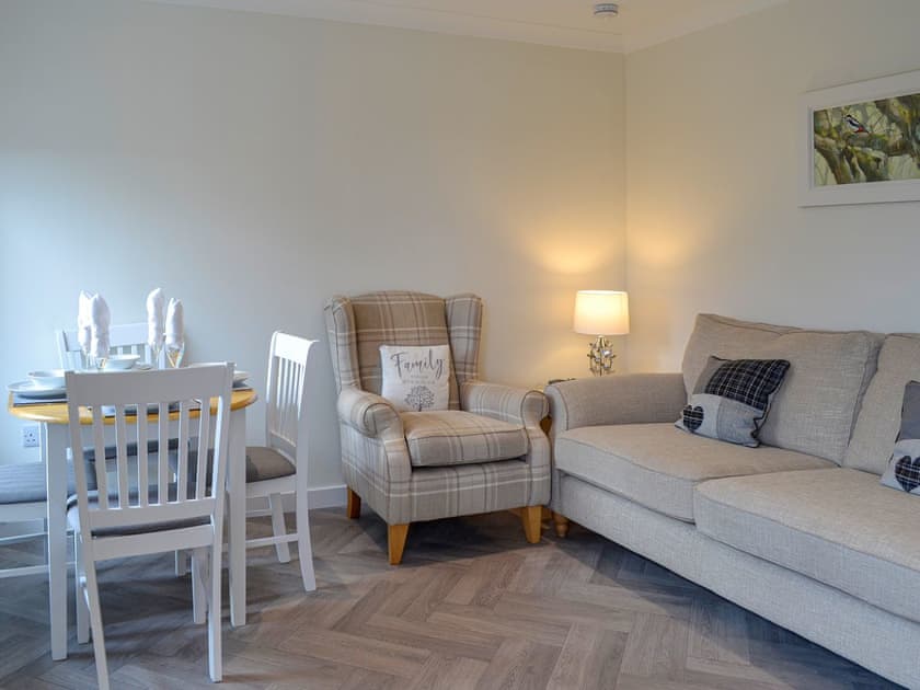 Living room/dining room | The Tranquil Orchard - Woodpecker Lodge - The Tranquil Orchard , Brocklehirst, near Dumfries