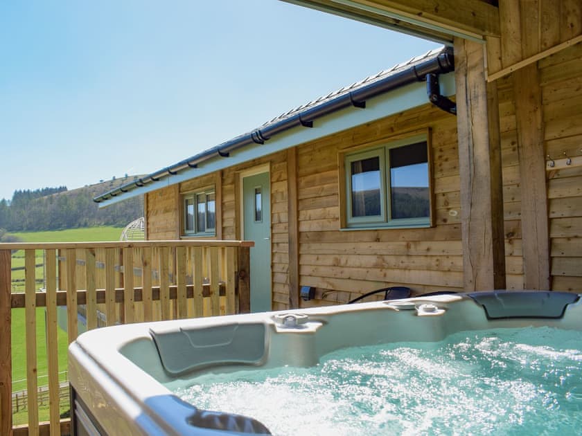 Hot tub | Red Kite Lodge - Acre Luxury Lodges, Stanner, near Kington