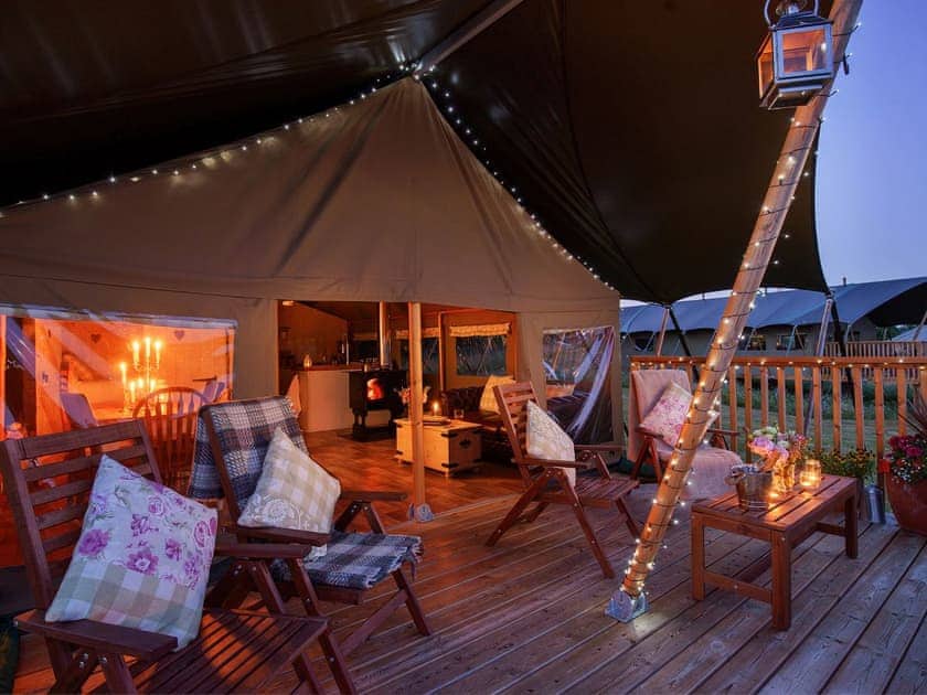 Sitting-out-area | Lower Keats Glamping, Tytherleigh, near Axmins