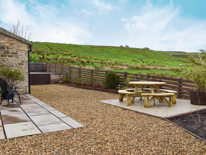 Sitting-out-area | Pendle Holiday Cottages- Roosters Rest - Pendle Holiday Cottages, Barley, near Clitheroe