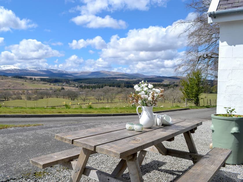 Sitting-out-area | Glenhowl Lodge, Dalry, near Castle Douglas