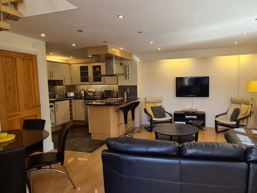 Open plan living space | The Old Pump House, Tenby