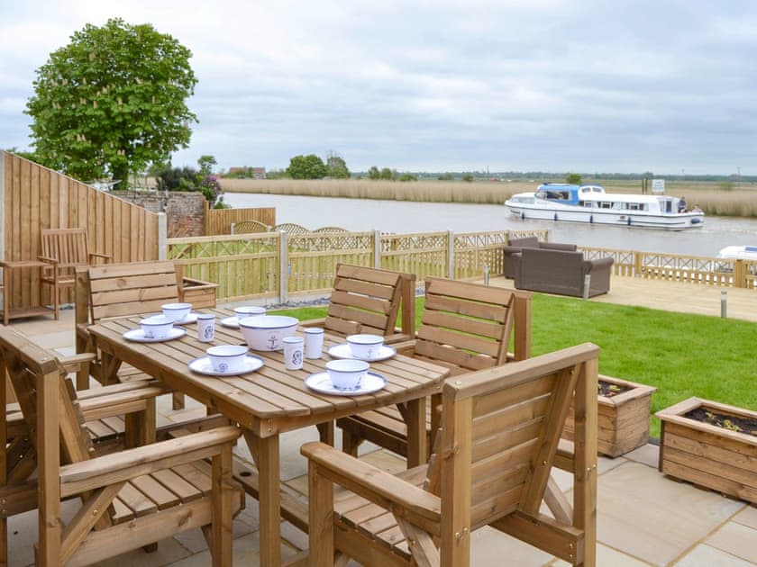 Patio | Riverbank Cottage, Reedham, near Brundall
