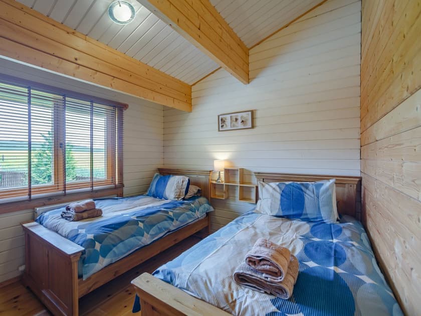 Twin bedroom | Chloe - Old Pump House Lodges, Lintlaw near Duns