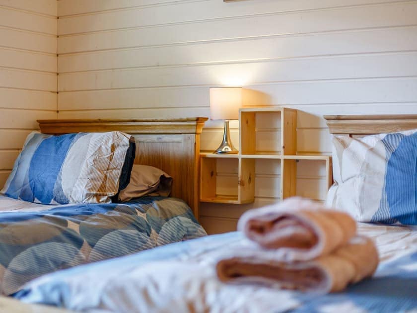 Twin bedroom | Chloe - Old Pump House Lodges, Lintlaw near Duns