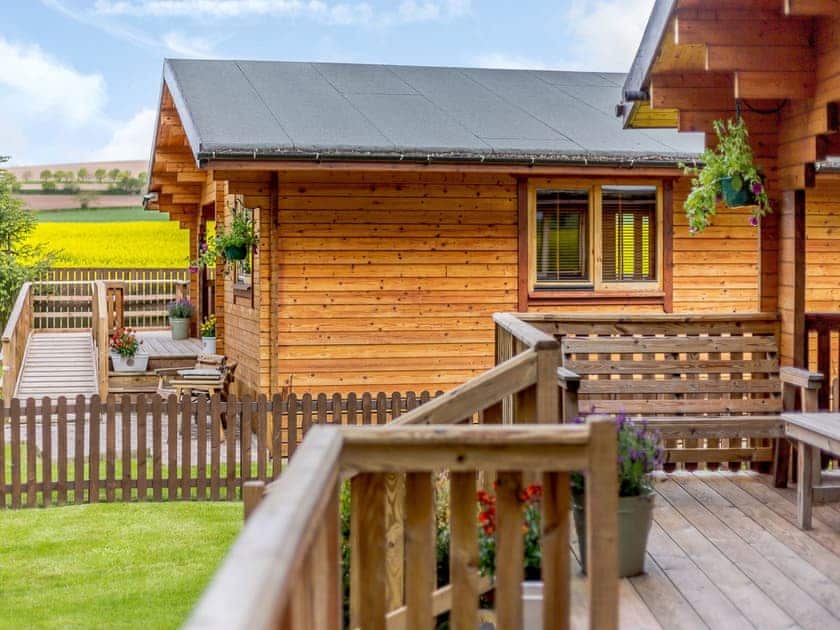 Veranda | Chloe - Old Pump House Lodges, Lintlaw near Duns