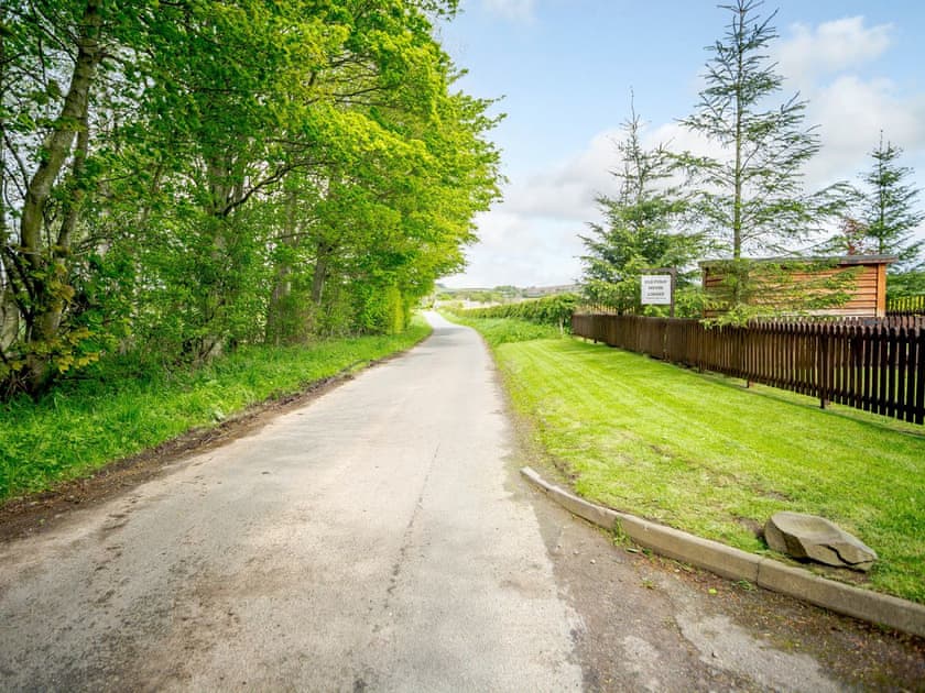 Driveway | Chloe - Old Pump House Lodges, Lintlaw near Duns