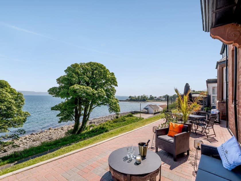 Wonderful view from the patio area | Chandlers, Ascog, near Rothesay