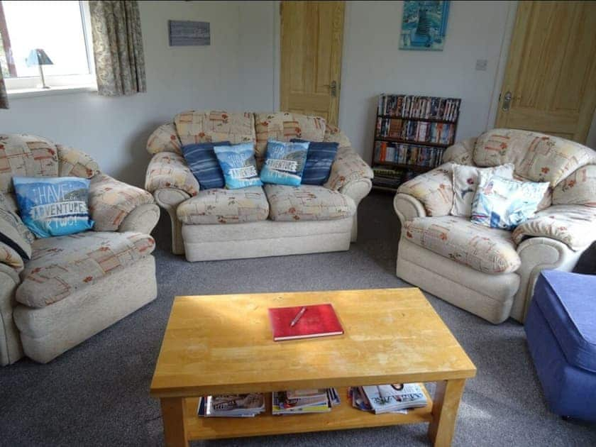 Lounge with a sofa, 2 comfy chairs and a 32 inch TV | Galmpton Farm Close, Galmpton, near Brixham