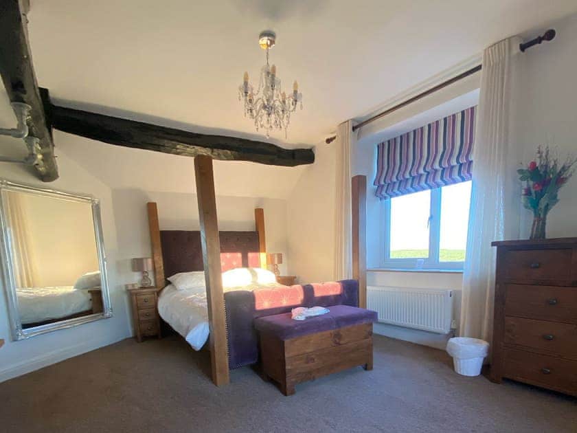 Four Poster bedroom | Boundary Cottage, Old Whittington, near Chesterfield
