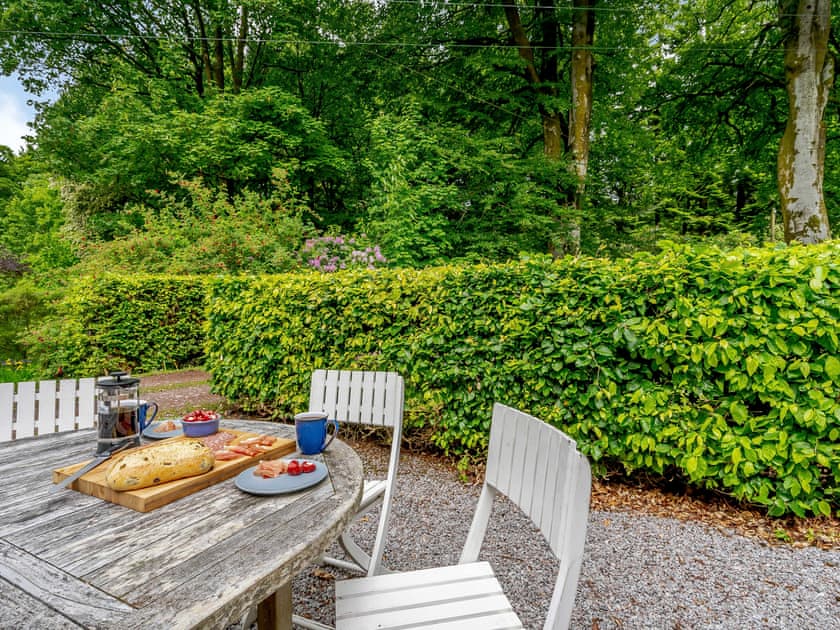 Sitting-out-area | Stables House - Barwhillanty Estate, Parton, near Castle Douglas