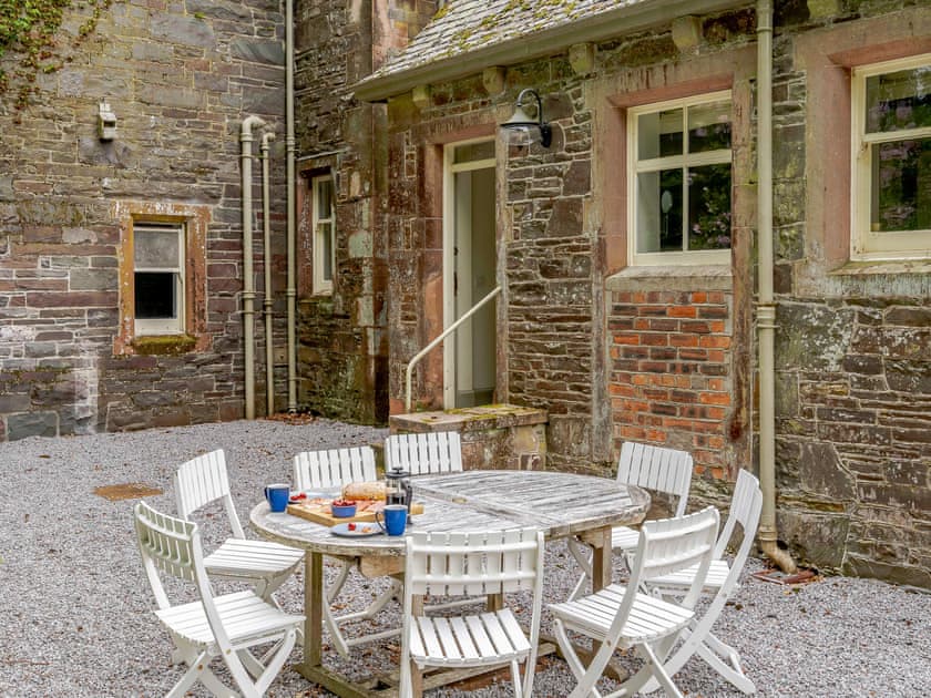 Sitting-out-area | Stables House - Barwhillanty Estate, Parton, near Castle Douglas