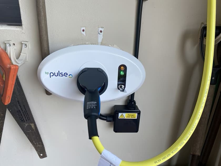 Electric vehicle charging point | Orchard Lodge - Orchard Holidays, Woolaston, near Forest of Dean