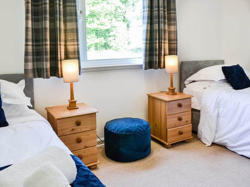 Twin bedroom | Woodend Farmhouse Halmyre, Haugh of Urr, near Castle Douglas