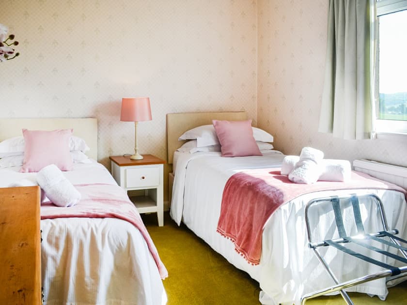 Twin bedroom | Woodend Farmhouse Halmyre, Haugh of Urr, near Castle Douglas