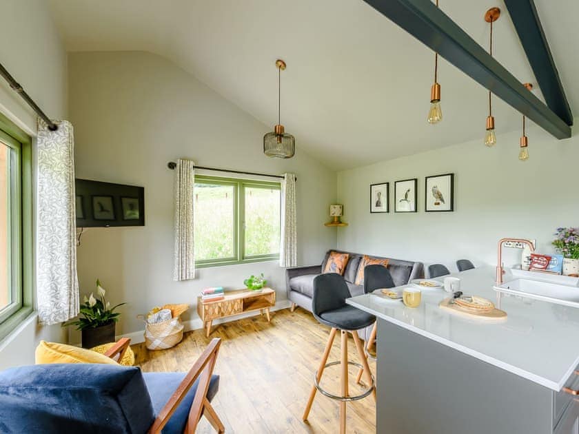 Open plan living space | Glyn-Haul - Birch Banc Retreats, Llanidloes, near Newtown