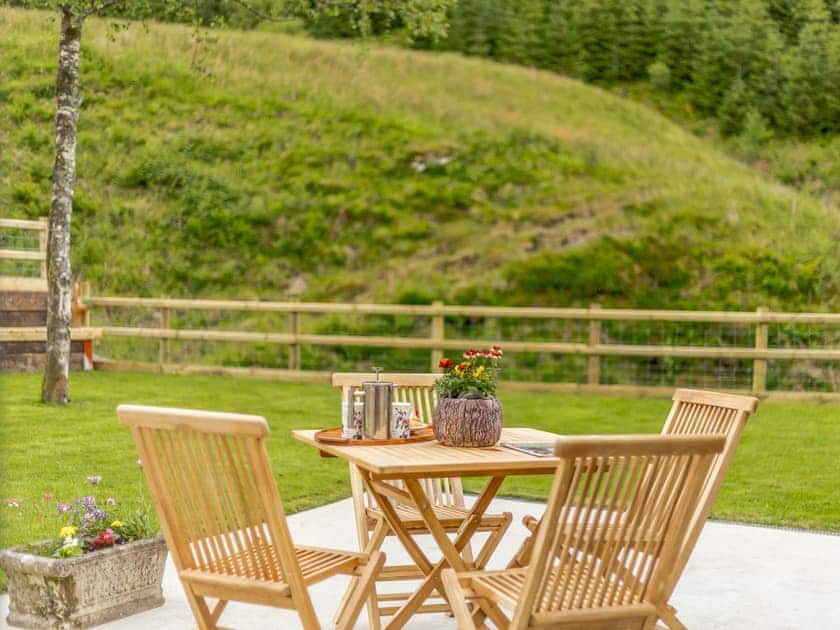 Patio | Cwm Dulas Cottage, Llandewi Brefi, near Tregaron