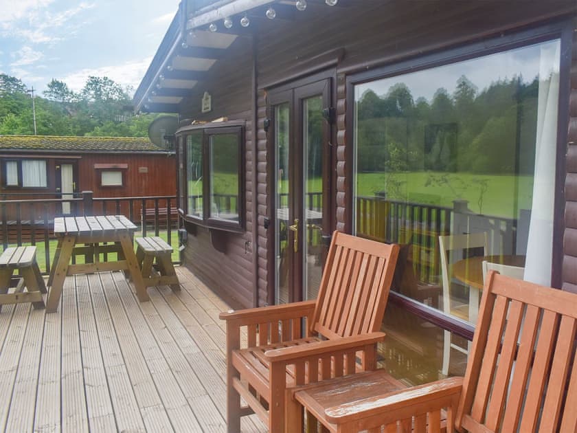 Terrace | Sherdale Lodge - Caer Beris Lodges, Builth Wells