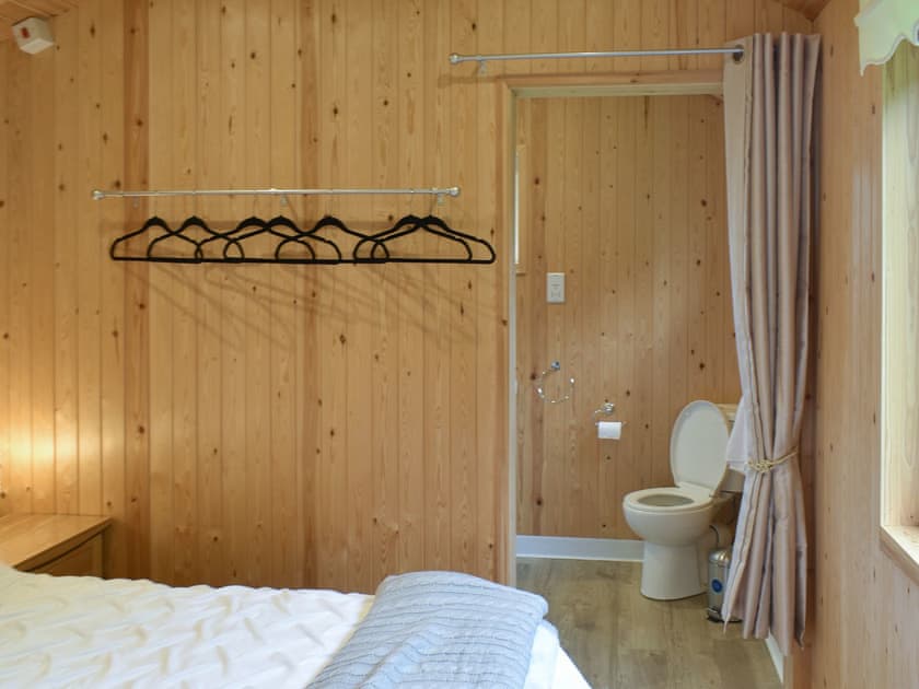 Double bedroom | Shepherds Hut 2 in Kent - The Shepherds Huts at Laddingford, Laddingford, near Maidstone