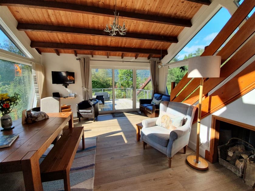 Open plan living space | Blair Lodge - Invergloy Riverside Lodges, Spean Bridge