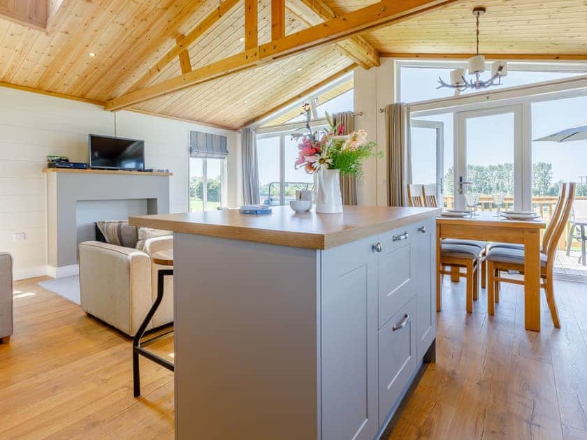 Open plan living space | Nanny Goat Lodge - Chadwick Bank Holiday Lodges, Chadwick, near Worcester