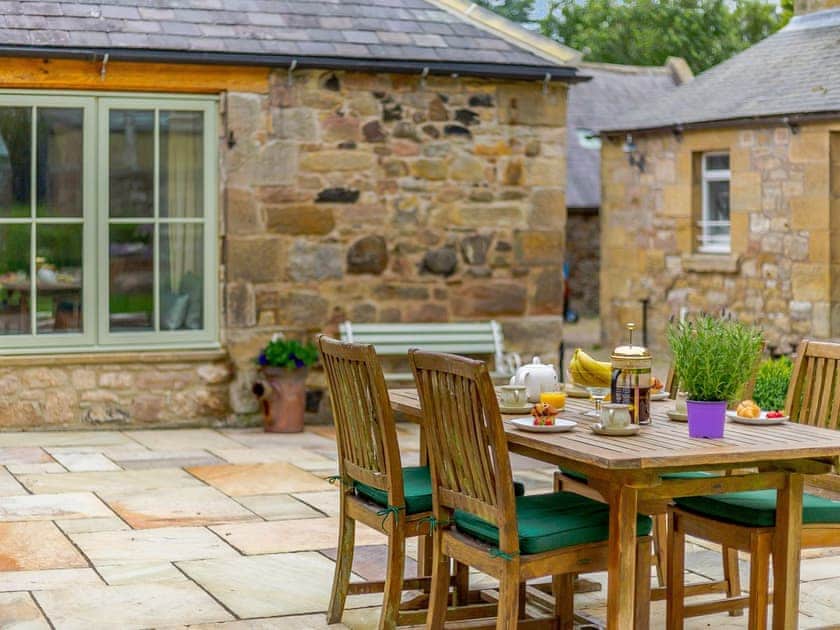 Patio | The Stable - Longhoughton Hall, Longhoughton