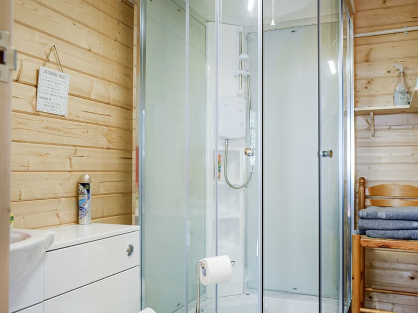 Shower room | Alpaca Hideaway - Hightimbers Holiday Lets, Newtown