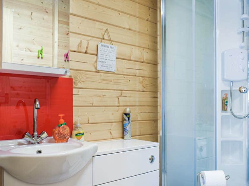 Shower room | Alpaca Hideaway - Hightimbers Holiday Lets, Newtown