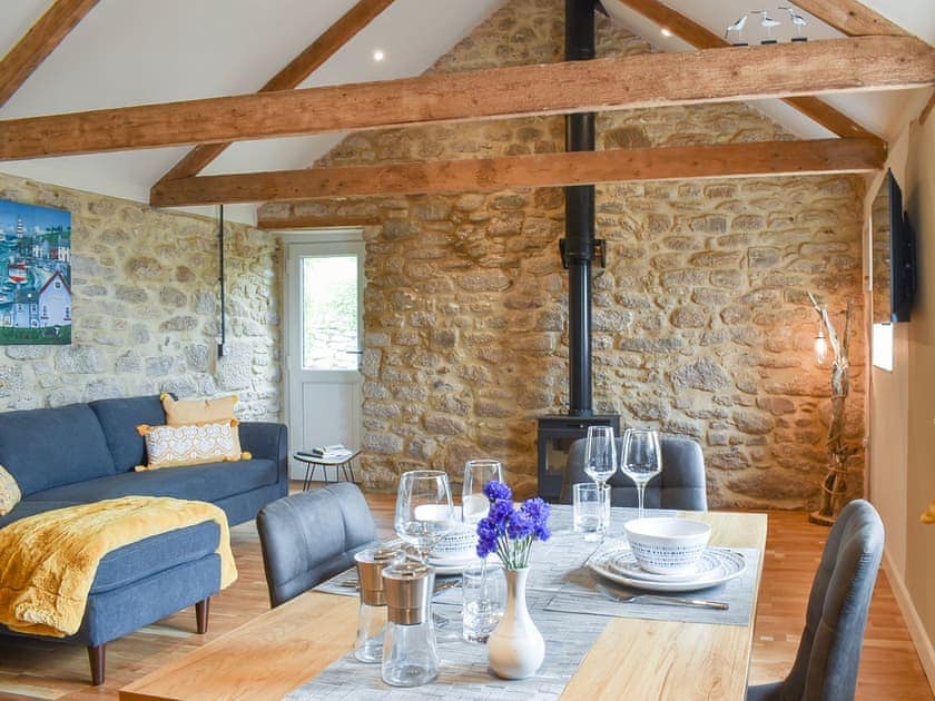 Living room/dining room | Tregrannick Barn, Trannack, near Helston