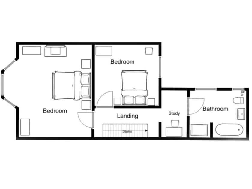 First floor plan  | Haldon View, Lympstone