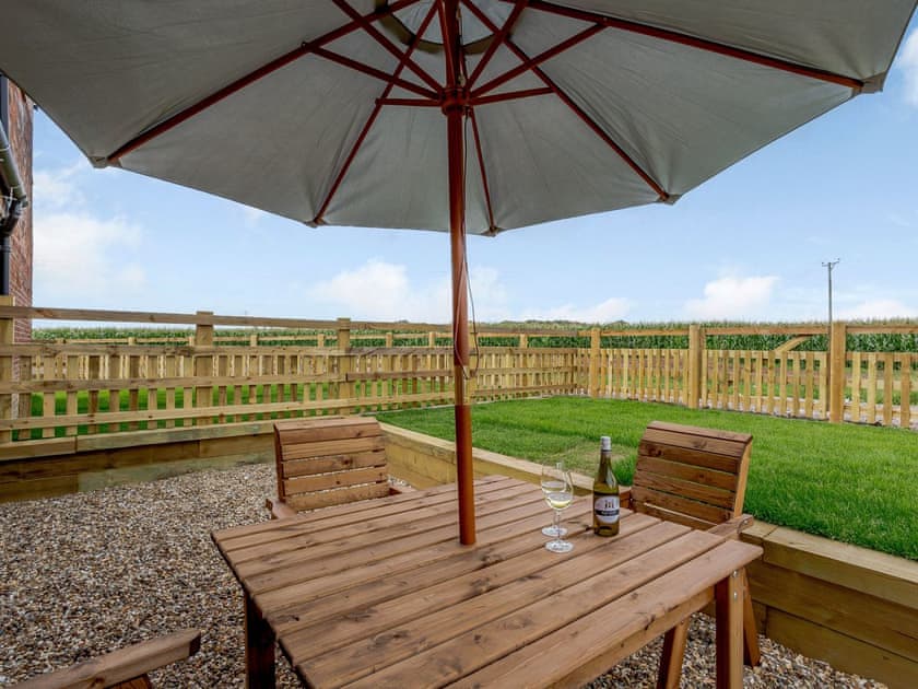 Sitting-out-area | Honies Farm Barns- The Wheat Store - Honies Farm Barns, East Stoke, near Newark