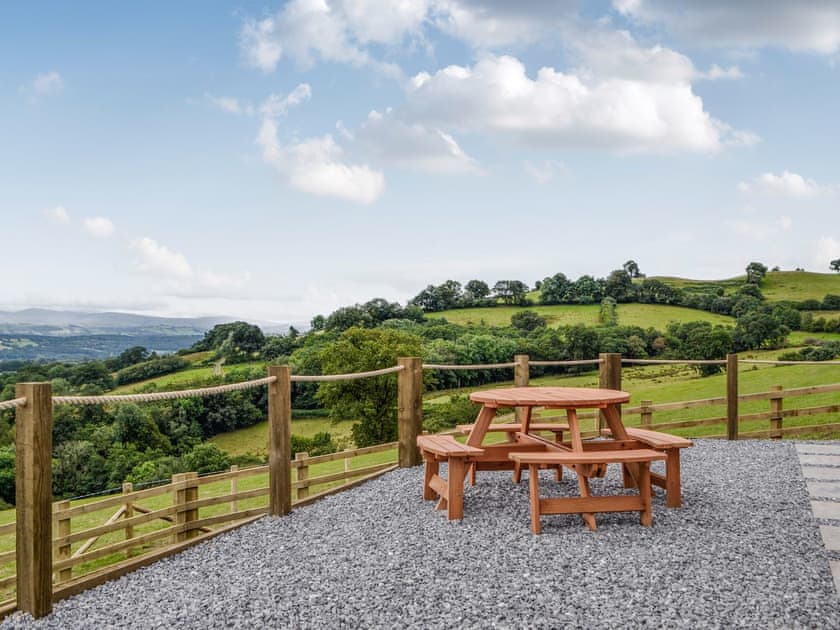 Sitting-out-area | Valley View - Bwlchmaenllwyd Farm Holiday, Cilycwm, near Llandovery