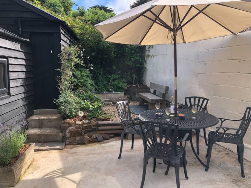 Patio | Church View Cottage and Barn, Hatherleigh, near Okehampton