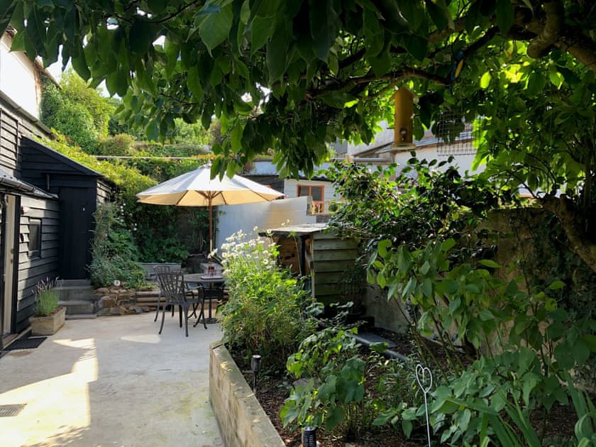 Patio | Church View Cottage and Barn, Hatherleigh, near Okehampton