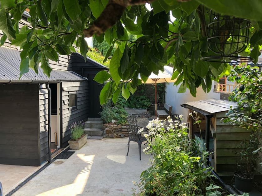 Patio | Church View Cottage and Barn, Hatherleigh, near Okehampton