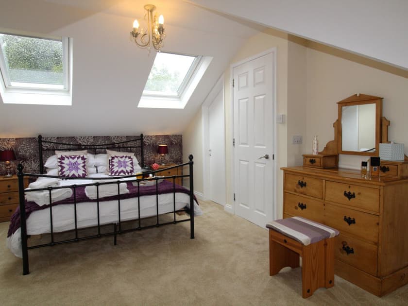 Attic double bedroom with en-suite | Fern Lea, Sleights, near Whitby
