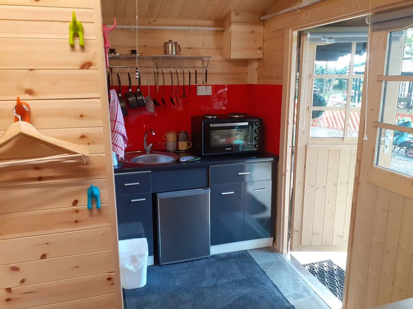 Kitchen | Alpaca Hideaway - Hightimbers Holiday Lets, Newtown