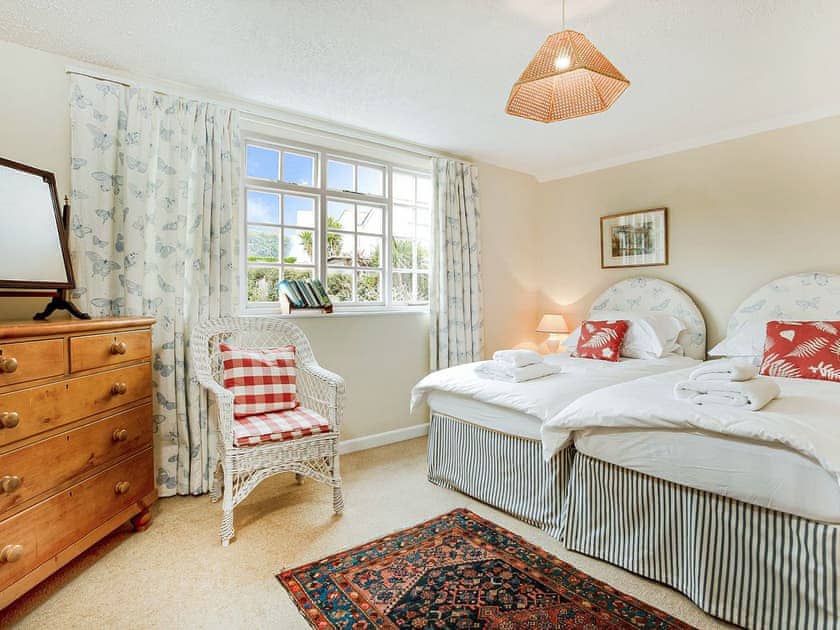 Twin room with garden view | Pennygillam, St Mawes