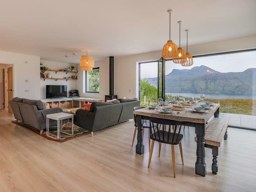 Open plan living space | Ardlearag, Badcaul, near Ullapool