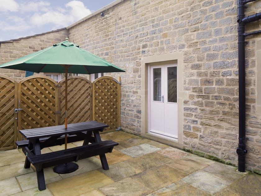Patio | Thyme Cottage - Harewood Holidays, Harewood, near Leeds