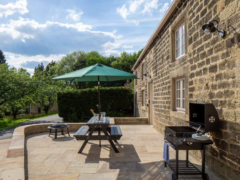 Sitting-out-area | Bramble Cottage - Harewood Holidays, Harewood, near Leeds