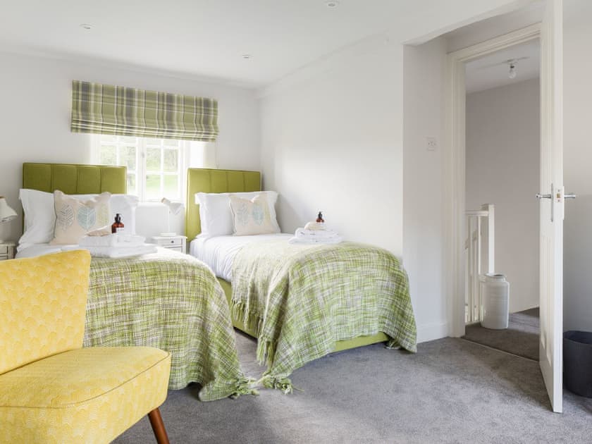 Twin bedroom | Carr Cottage - Harewood Holidays, Harewood, near Leeds