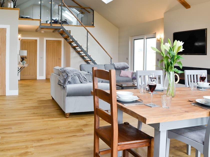 Open plan living space | The Byre - Farm Holidays, Castle Douglas