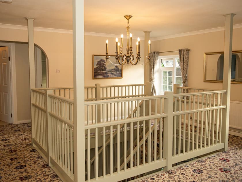 Spacious landing, large Minstrel staircase with gallery | Crickledown, High Ham, Langport